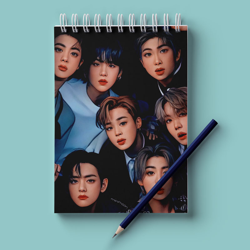 черный блокнот BTS